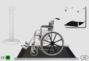 Bilancia con corrimano per degenti e disabili